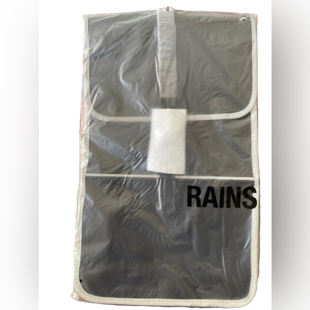 NWT Rains Black Reflective Backpack - Picture 4 of 7